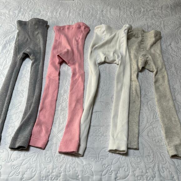 Hanna Andersson Knit Footless Tights Bundle Size 4 - Picture 3 of 7
